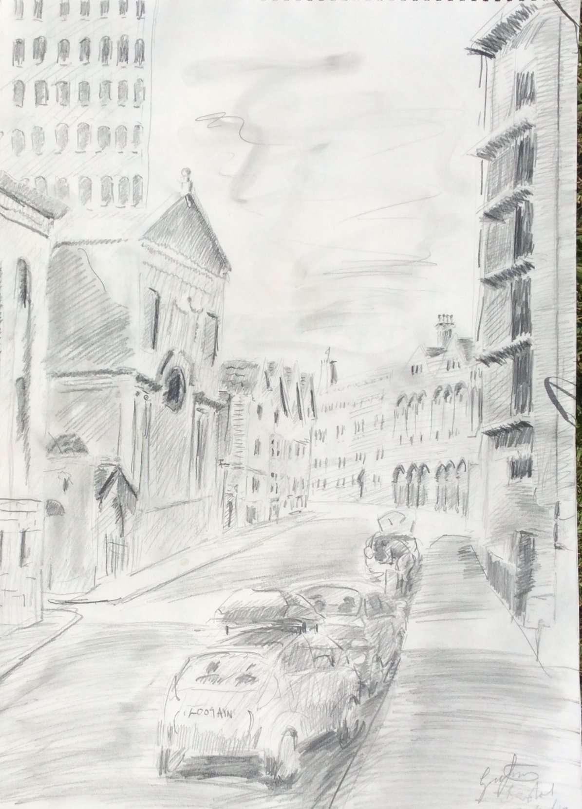 Sketch of Golden Fleece,Bristol.